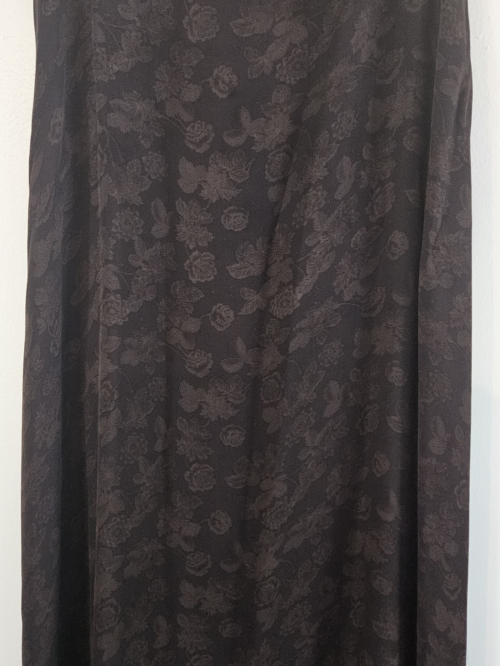 Lauren Ralph Lauren Maxi Skirt with Brown Floral Jacquard, Boho, 100 % Silk,Y2K - Picture 4 of 11